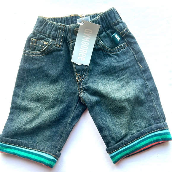Gymboree Baby Boy Jean Pull On Shorts Size 3-6 Months NWT - Picture 1 of 4